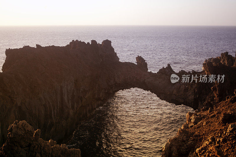 海景Charco Manso, El Hierro，加那利群岛，西班牙。